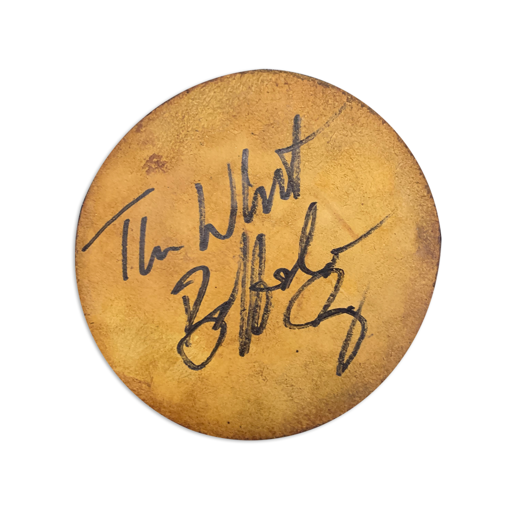 Original Signed Handmade Leather Coaster