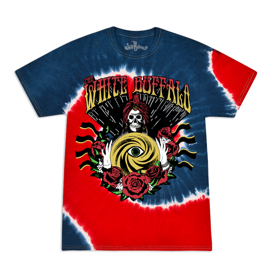 Fortune Teller Red/Blue Tie Dye Shirt