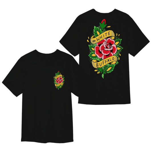 Rose Tattoo Black T-Shirt